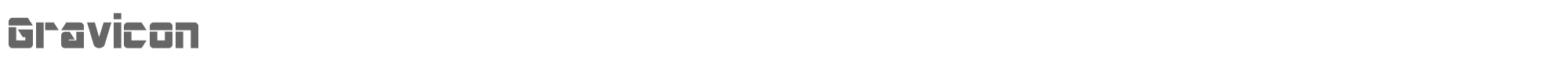 Sample characters Gravicon Display Font