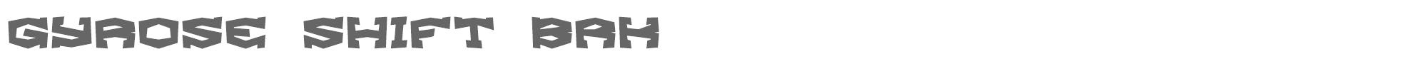 Gyrose gyroresh.ttf font preview