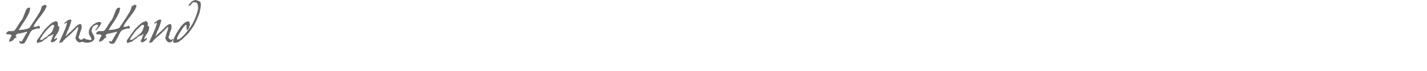 Sample characters Hanshand Font