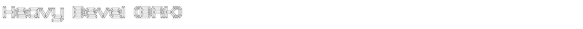 Heavy Bevel hbevel.ttf font preview