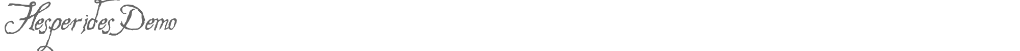 Sample characters Hesperides Font