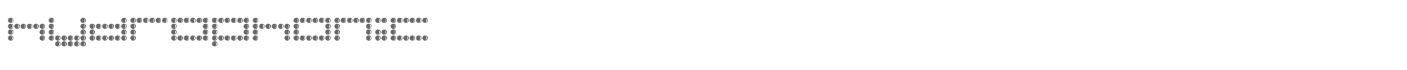 Sample characters Hydrophonic Font