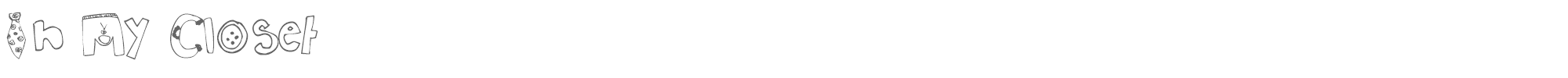 Sample characters In my closet Font