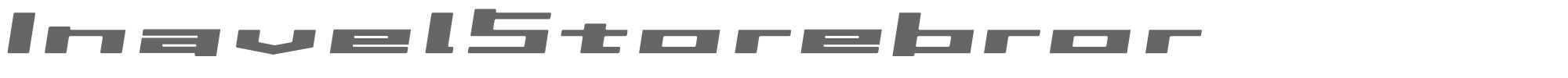 Sample characters Inavel Storebror Font