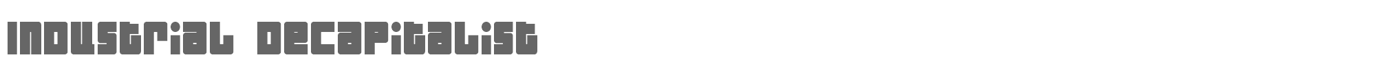 Industrial Decapitalist industb.ttf font preview