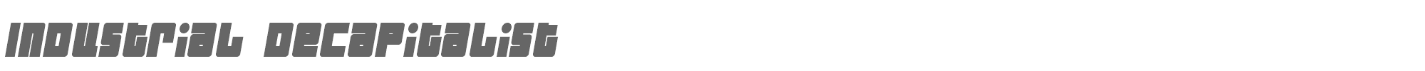 Industrial Decapitalist industbi.ttf font preview