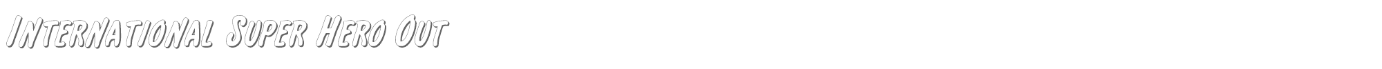 International Super Hero intsho.ttf font preview