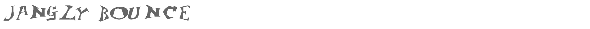 Sample characters Jangly Bounce Font