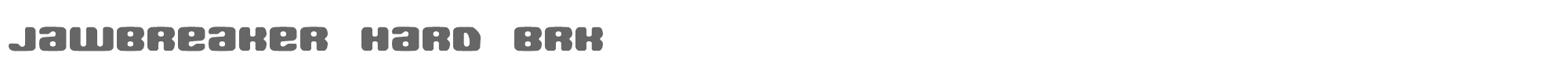 Jawbreaker jawbhard.ttf font preview