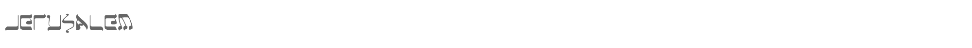 Sample characters Jerusalem Font