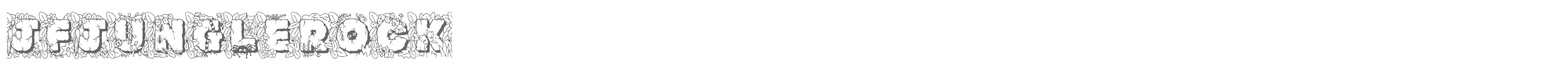 Sample characters JF Jungle Rock Font
