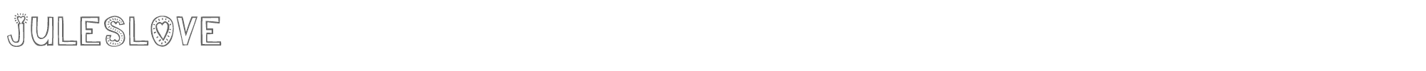 Sample characters Jules Love Font