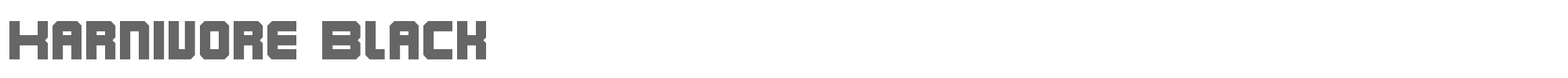 Karnivore KARNIBLA.ttf font preview
