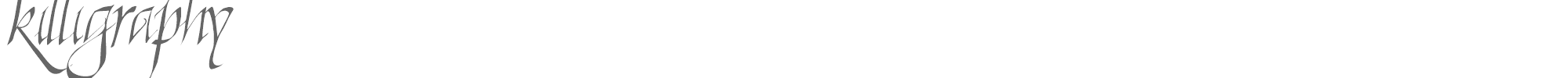 Sample characters Killigraphy Font