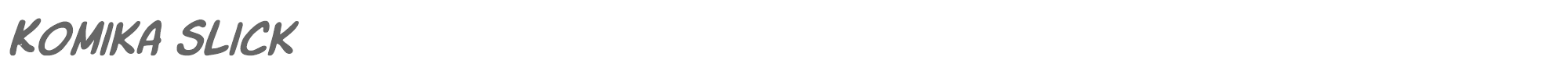 Komika Slick + Slim KOMIKSKI.ttf font preview
