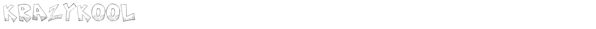 Sample characters Krazy Kool Font