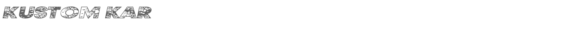 Kustom Kar KUSTOMKA.TTF font preview