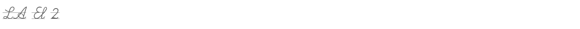 LA El2 Schulschriften LA_E_2.TTF font preview