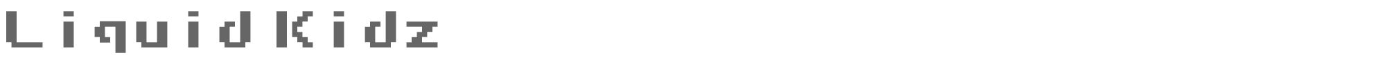 Sample characters Liquid Kidz Font