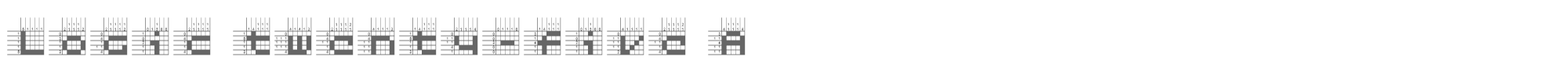 Logic Twenty-five l25a__.TTF font preview