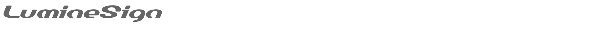 Lumine Sign LumineSign.TTF font preview