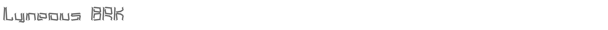 Sample characters Lyneous Font