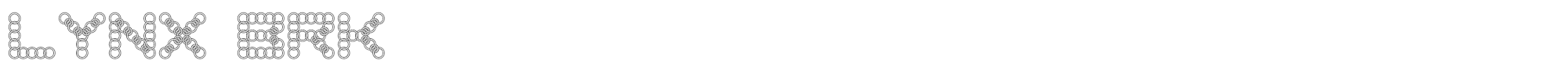 Lynx BRK lynx.ttf font preview