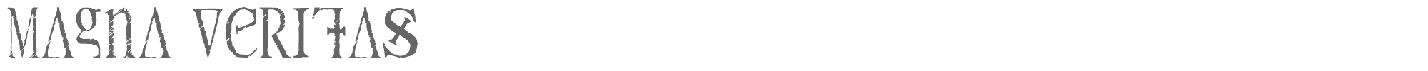 Sample characters Magna Veritas Font