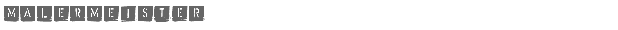 Sample characters Malermeister Font