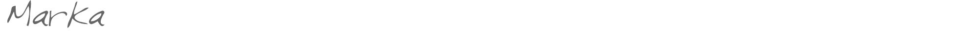 Sample characters Marka Font