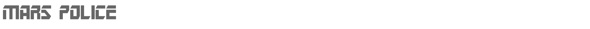 Sample characters Mars Police Font