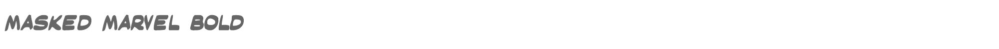 Masked Marvel maskb.ttf font preview