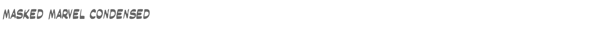 Masked Marvel maskc.ttf font preview
