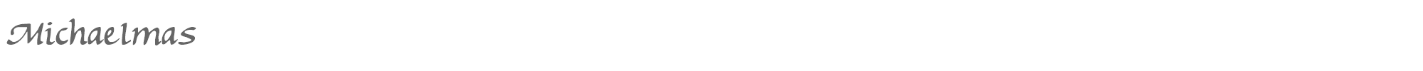 Sample characters Michaelmas Font