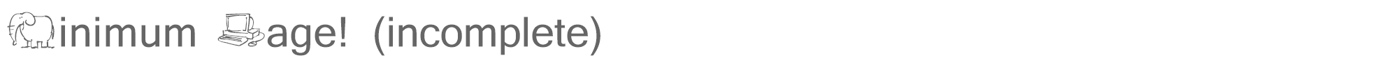 Sample characters Minimum Wage Font