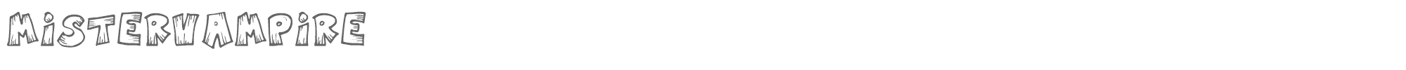 Sample characters Mister Vampire Font