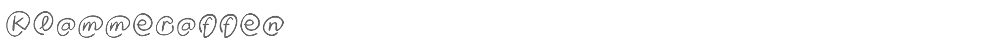 MKlammer Affen Klammeraffen-Italic.ttf font preview