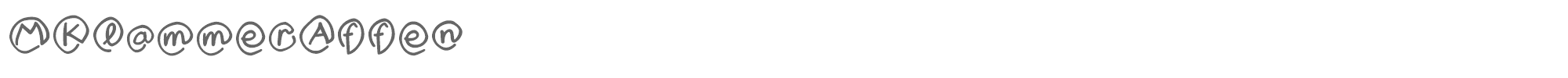 MKlammer Affen MKlammerAffen.ttf font preview