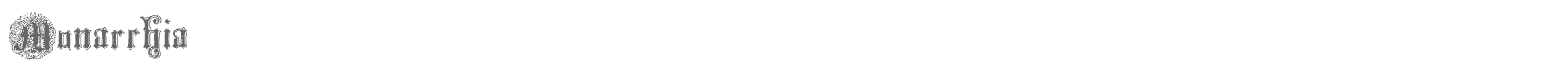 Sample characters Monarchia Font