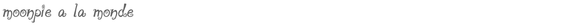 Sample characters Moonpie a la monde Font