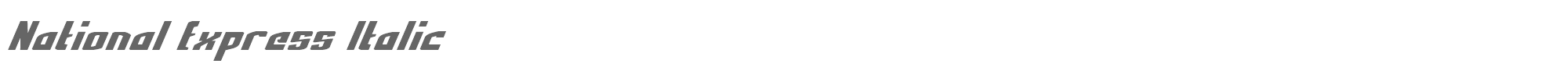 National Express Nexpresi.ttf font preview