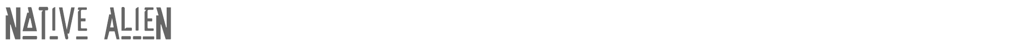 Sample characters Native Alien Font