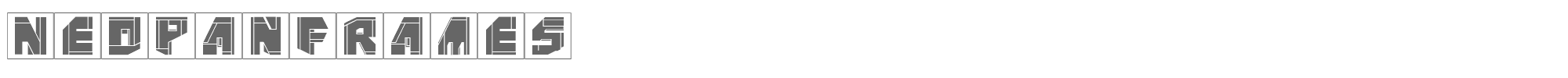 NeoPangaia NeoPanFrames.ttf font preview
