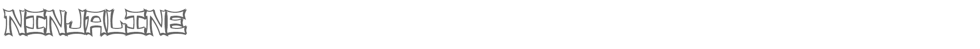 Sample characters NinjaLine Font
