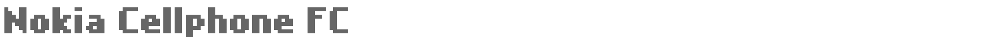 Sample characters Nokia Cellphone FC Font