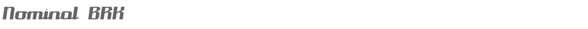 Nominal BRK nominal.ttf font preview