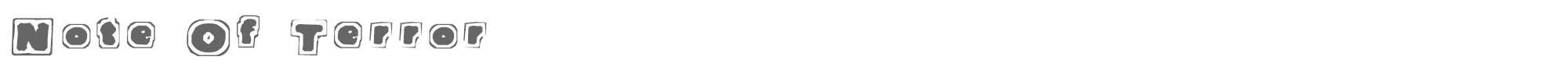 Note of Terror Tnote.ttf font preview