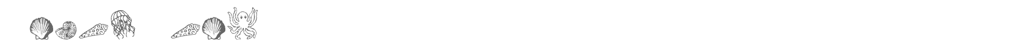 Sample characters Ocean Iacy Font