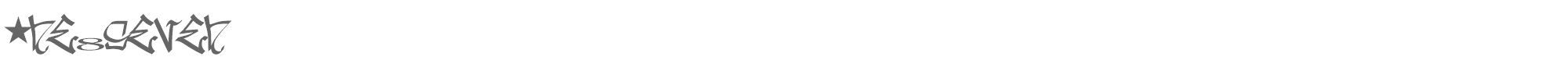 Sample characters One 8 Seven Font