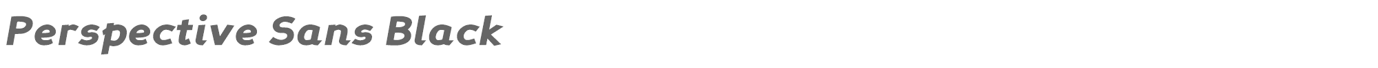 Sample characters Perspective Sans Font